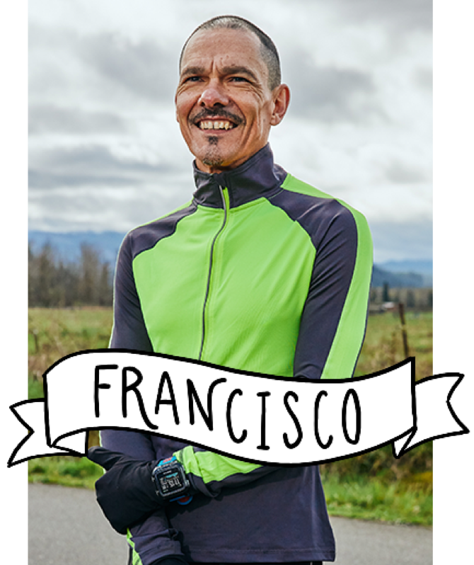 Francisco smiling at the camera