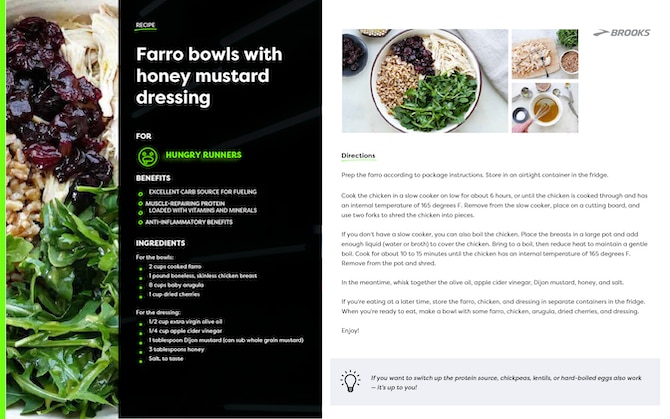 Fiche de recette pour le bol de farro