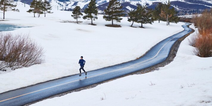 course en hiver