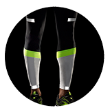 Men's Carbonite Tight (black and white with reflective strips)