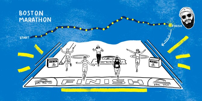 Boston Marathon finish line