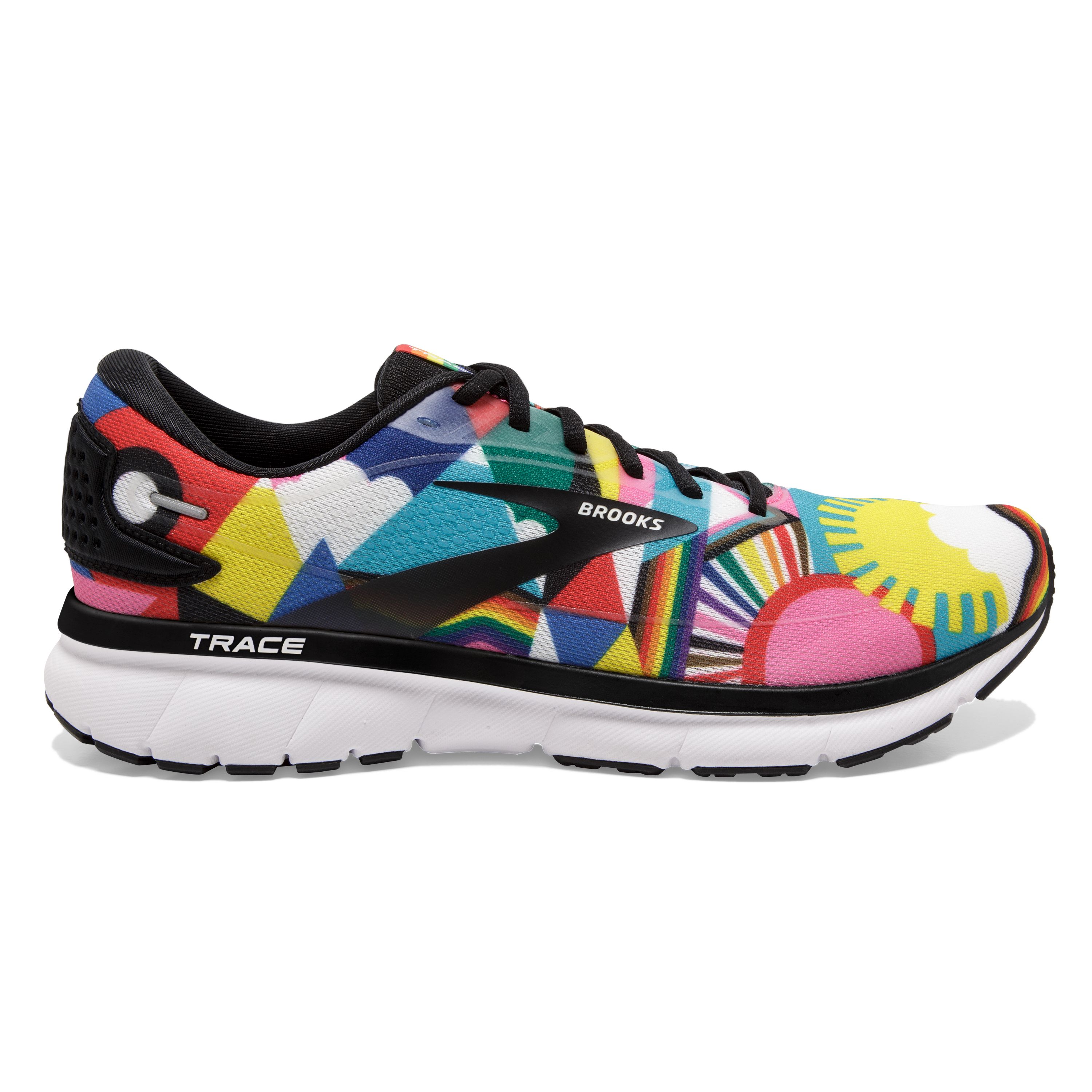 A colorful running shoe