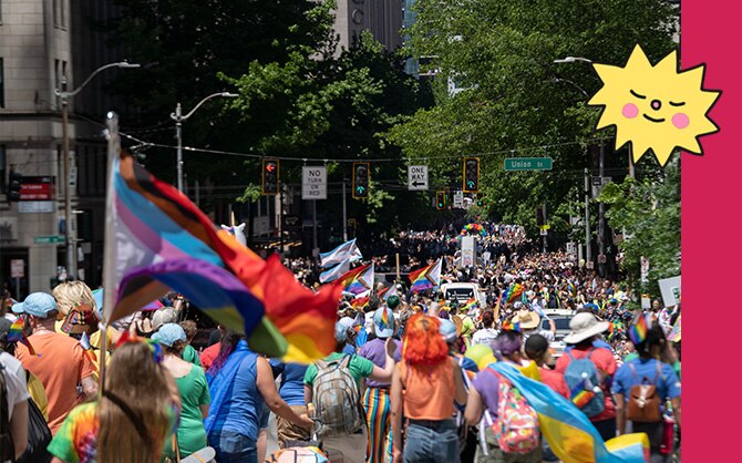 Die LGBTQ+-Community feiern