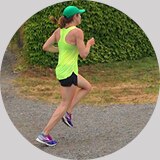Brooks writer and editor Katherine Pletzke, shown racing a 10k in Seattle.