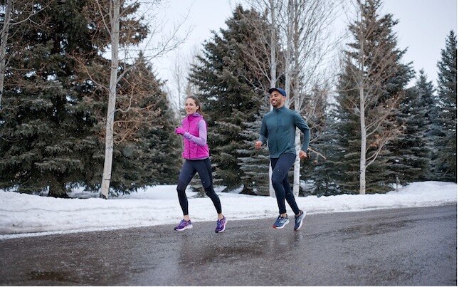 Deux runners en hiver