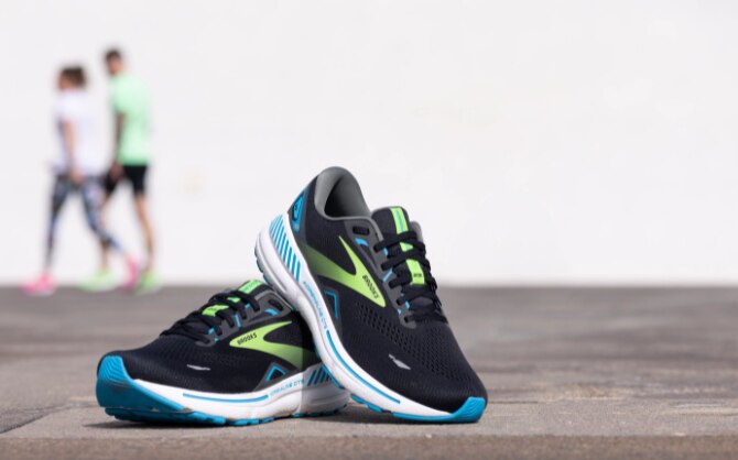 Adrenaline GTS 23 shoes with GuideRails technology. 