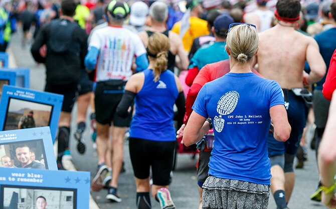 Group of runners in a race