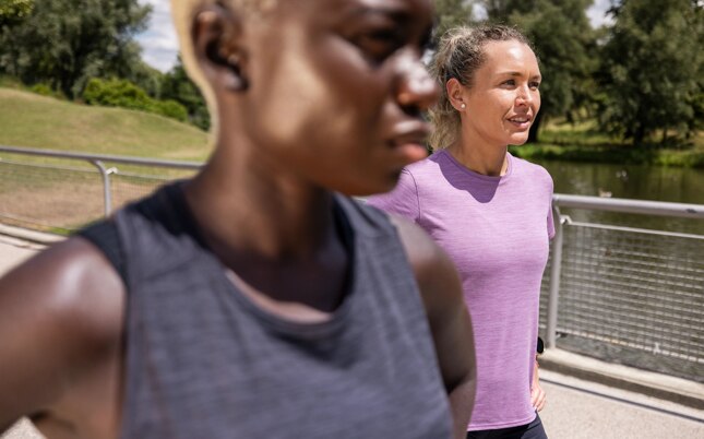 Runners taking a break