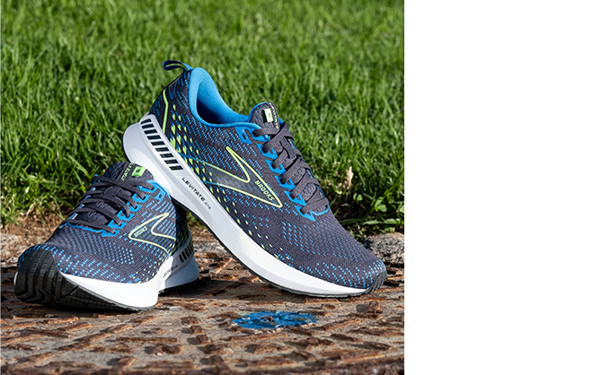 A pair of the Levitate 5 GTS road-running shoes