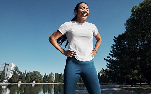 Two female runners running for mental health