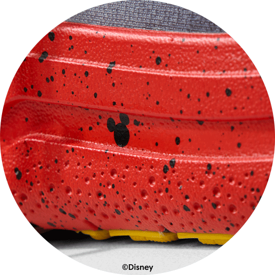 Micky Mouse in the midsole