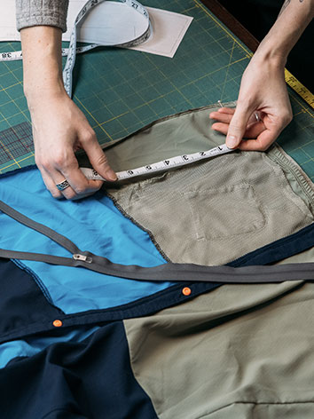 mesurent une veste Canopy