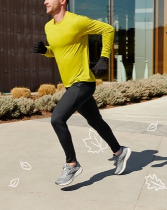 Man running in spartan pants