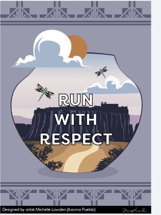 Illustration of a trail leading to a mountain