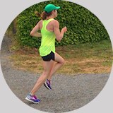 La escritora y redactora de Brooks, Katherine Pletzke, en una competición local de 10k en Seattle.