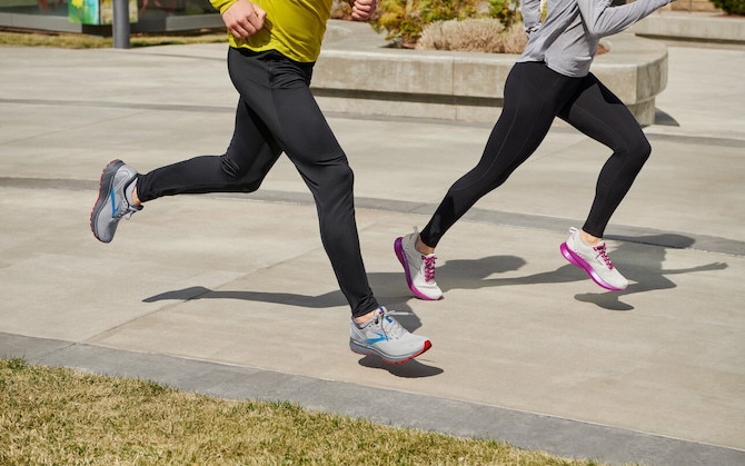 Runners in full stride