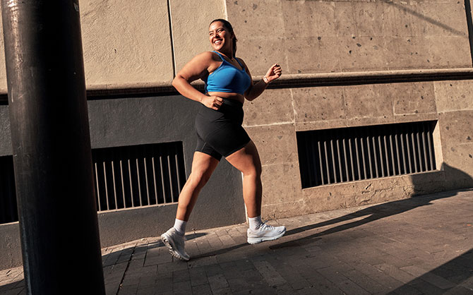 Coureur sur une pente