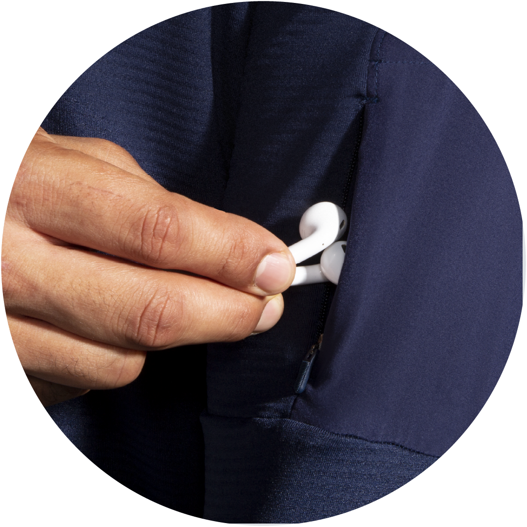 blue jacket pocket