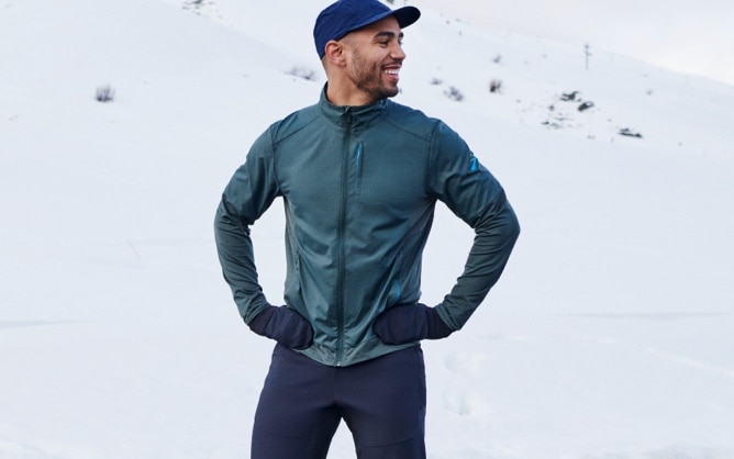 Man modelling a fusion jacket