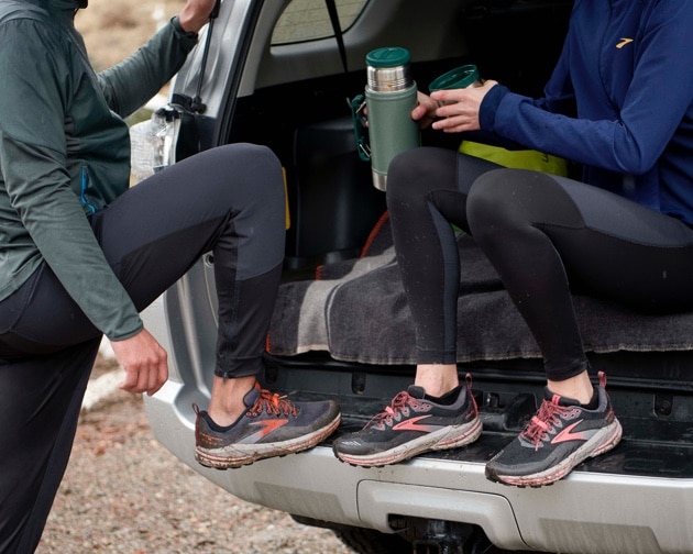 Runners taking a break
