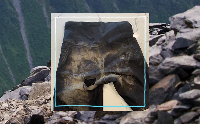 Elyse's shorts after the race