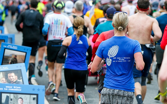 Gruppo di runner durante una gara