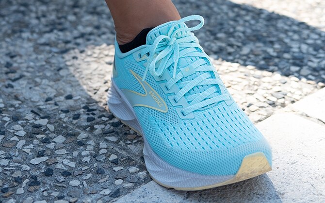 A pair of the Levitate 6 road-running shoes