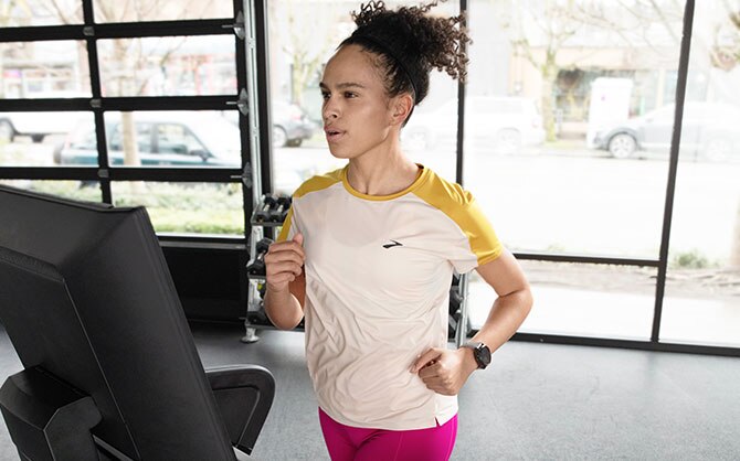Runner on a treadmill