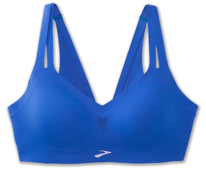 a blue sports bra