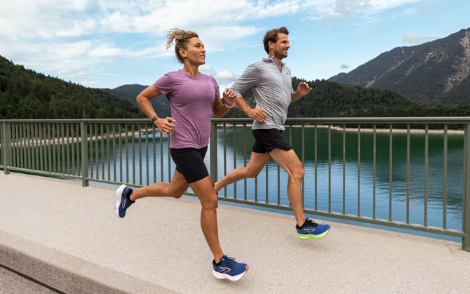 Runners in full stride
