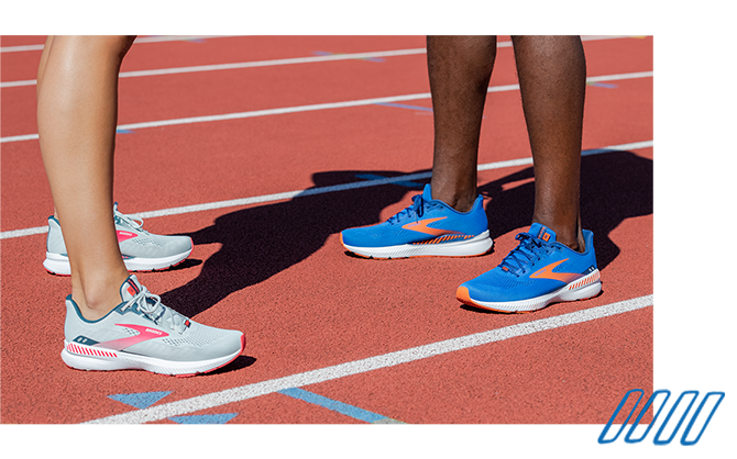 Close up photo of the legs of a runner in the Launch GTS 8.