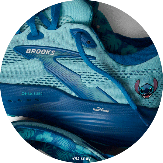 Stitch logo on side of shoe