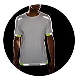 Men's Carbonite Short Sleeve (white with reflective strips) 