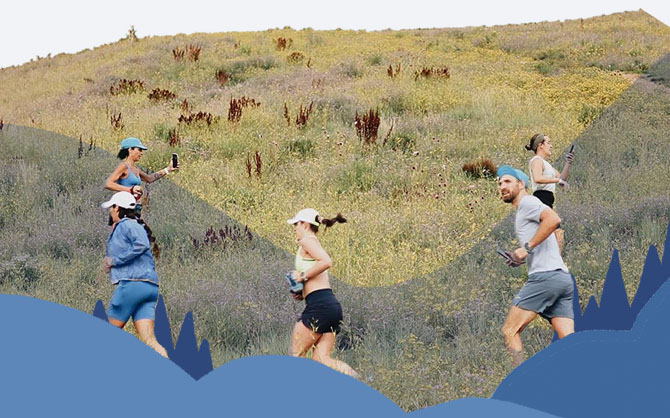 Les membres de l’équipe Run Happy profitent du Camp Run Happy en Utah