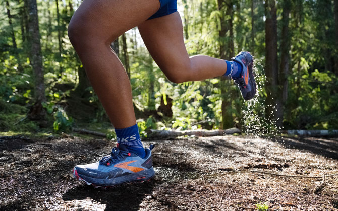 running in the mountain
