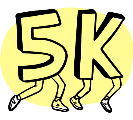 An illustrated 5K with legs