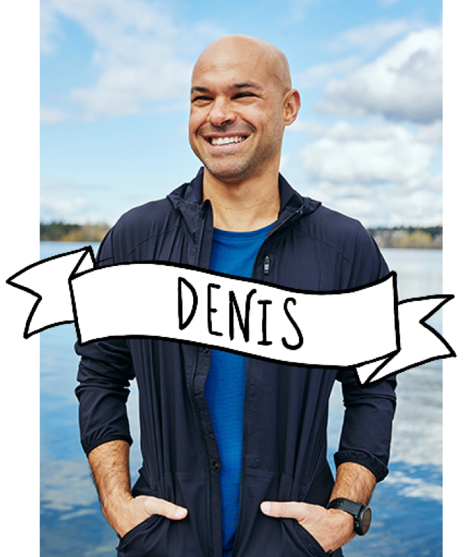 Denis smiling at the camera