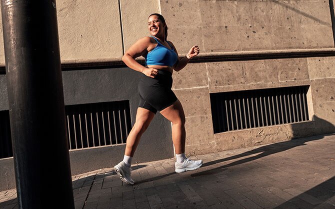 Runner on an incline