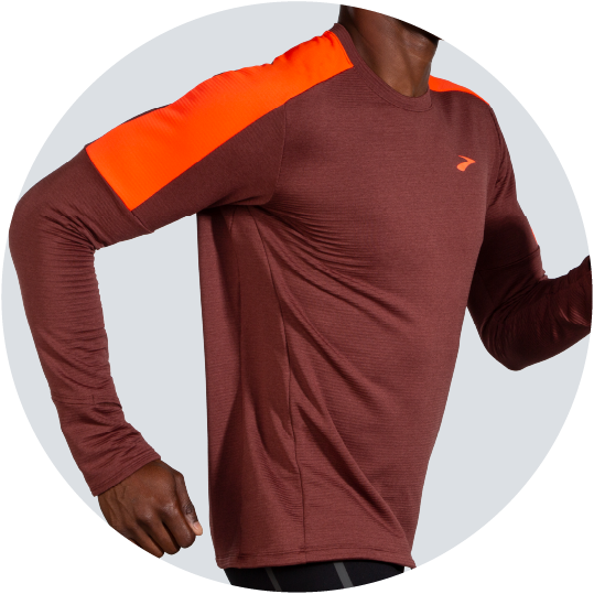 Soft, notched thermal fabric wicks away sweat but keeps you warm.