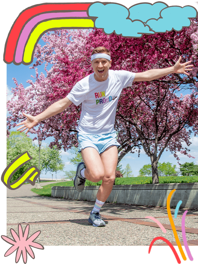 Mikah Meyers running with open arms