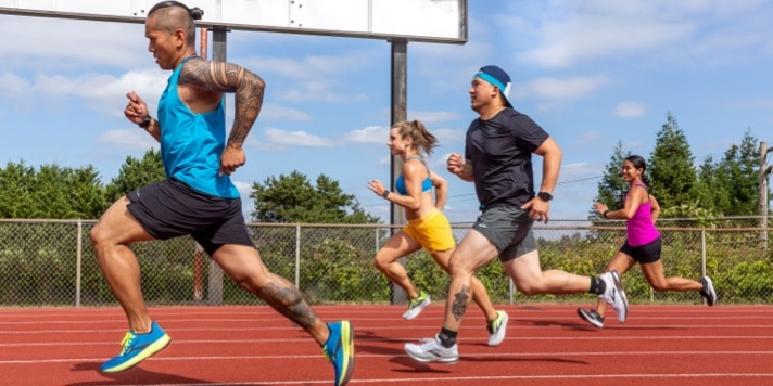 A group of runners on a track