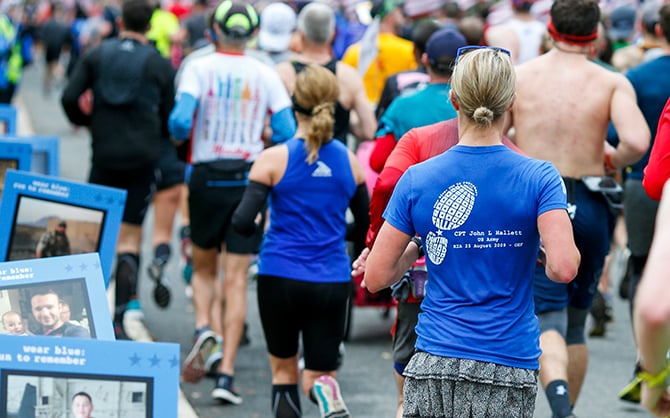 Group of runners in a race