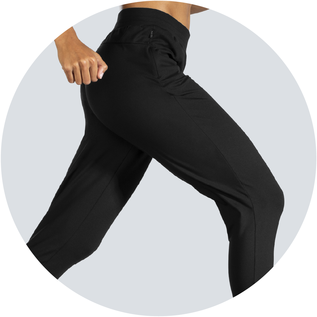 thumbnail image 2 of Brooks Momentum Thermal Pants - 100% Cotton Drawstring Comfort Pants For Casual Wear 2 of 13
