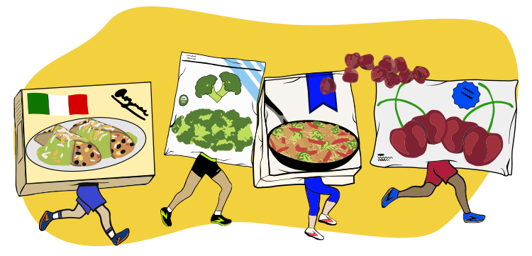 Illustrated frozen food