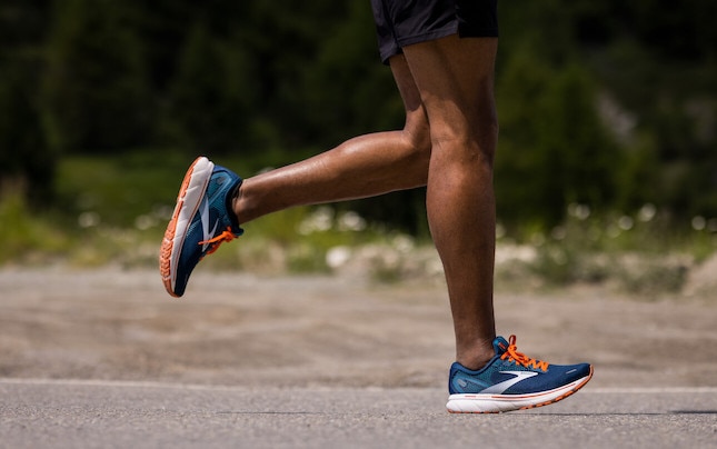 Runner on a pavement