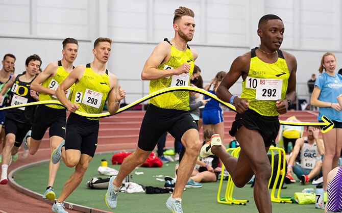 The Brooks Beast team during a race