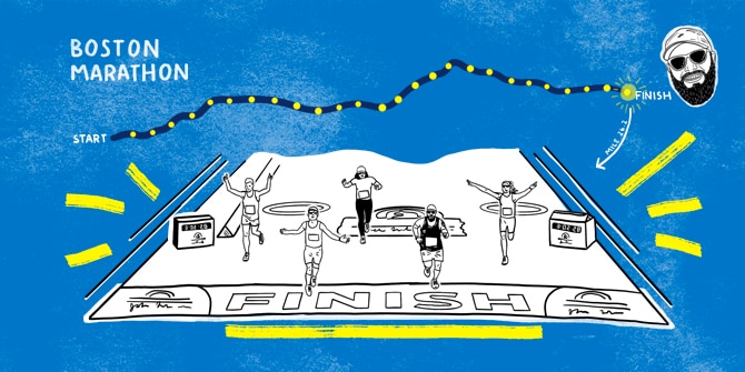 Boston Marathon finish line