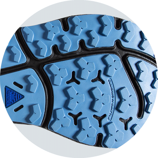 rubber outsole traction