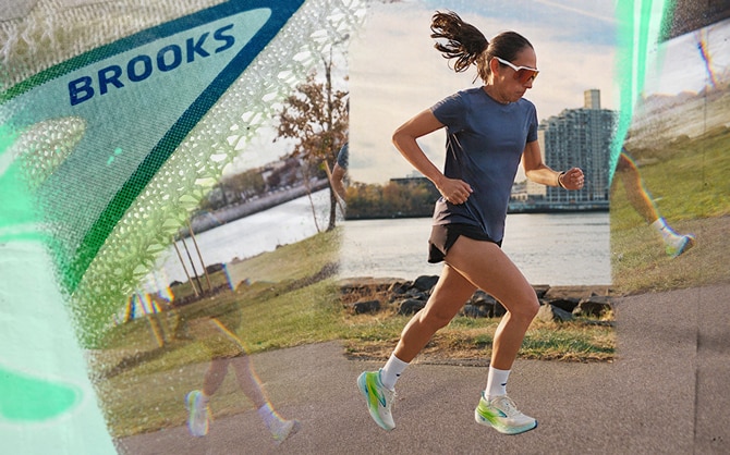 Des Linden running the Hyperion Elite 4 PB running shoes