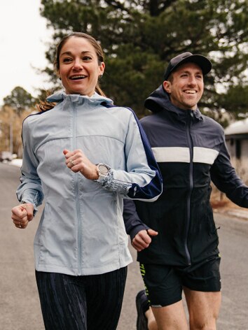 Karen Bertasso on a run outside